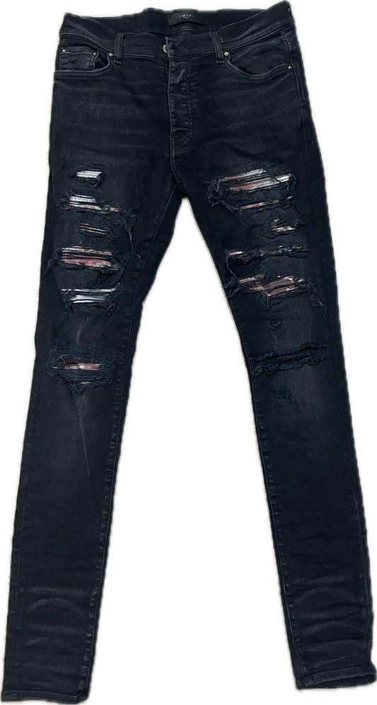 Amiri MX1 Black Tie Dye Denim