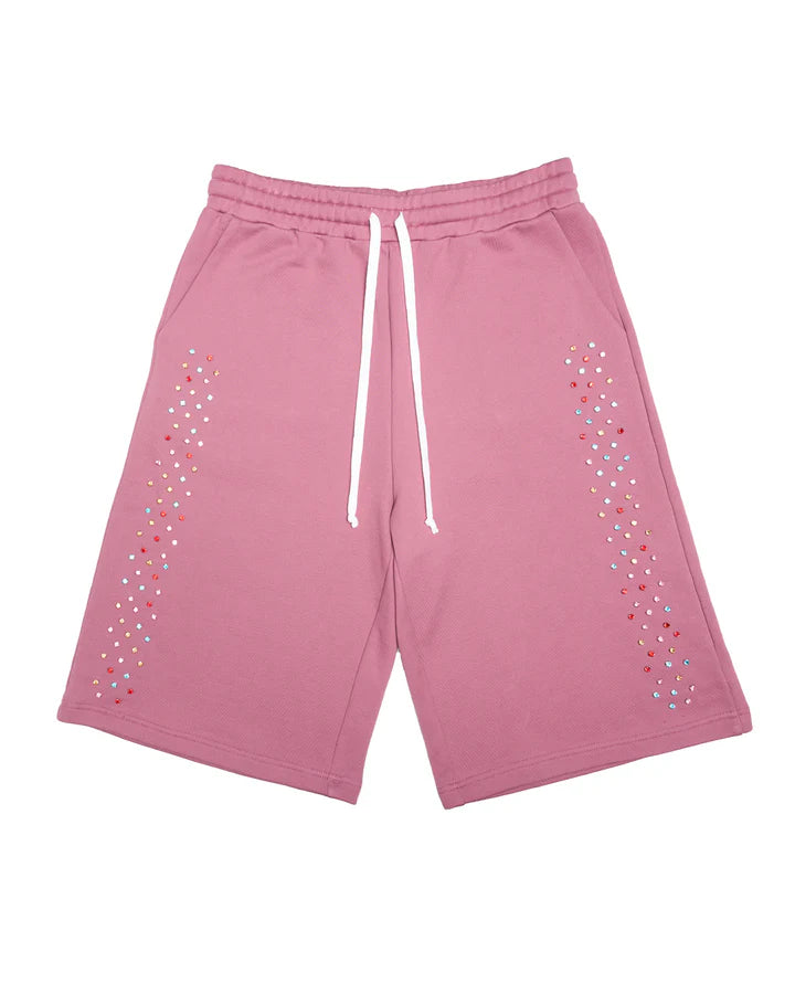 AZVA Crystal Cactus Sweatshorts Raspberry