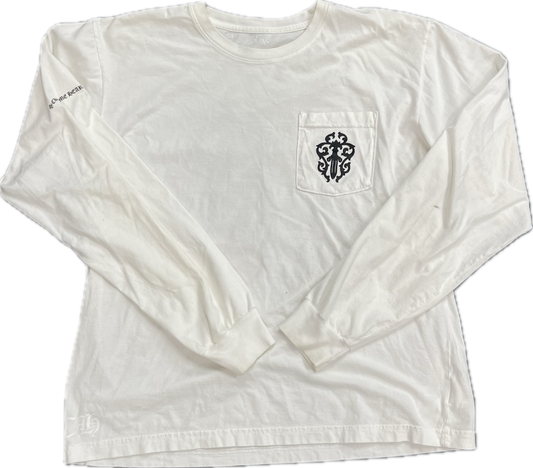 Chrome Hearts Vine Dagger Script Logo Longsleeve T-Shirt White