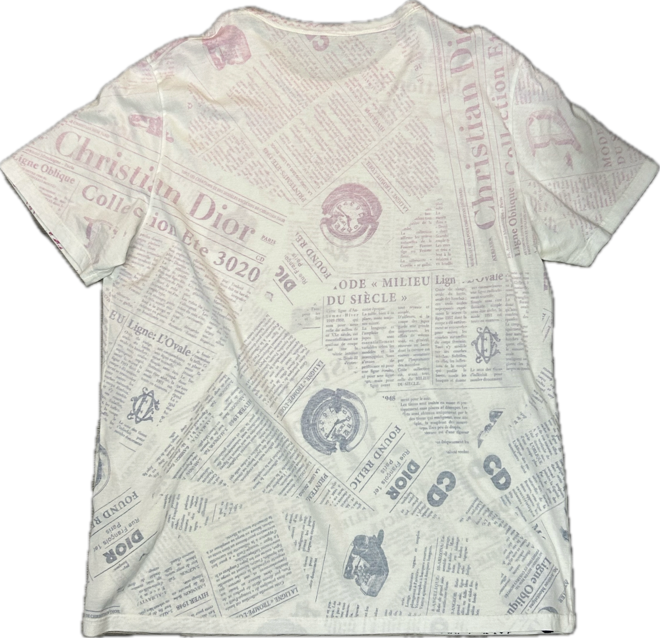 Dior news paper tee