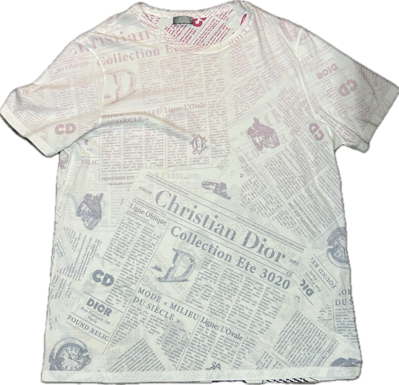 Dior news paper tee