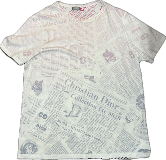 Dior news paper tee