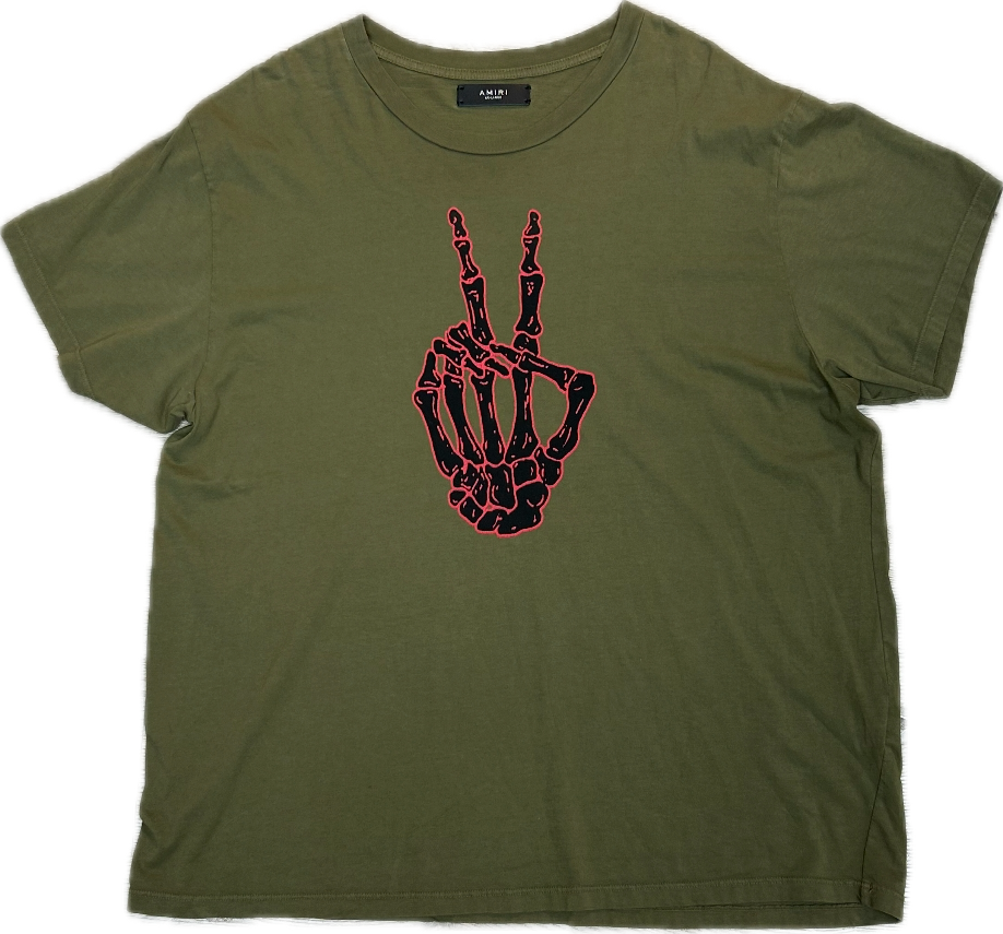 AMIRI peace tee olive