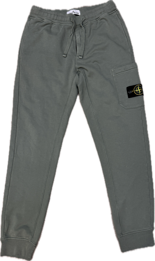 Stone Island Olive Wash Cargo Sweatpants