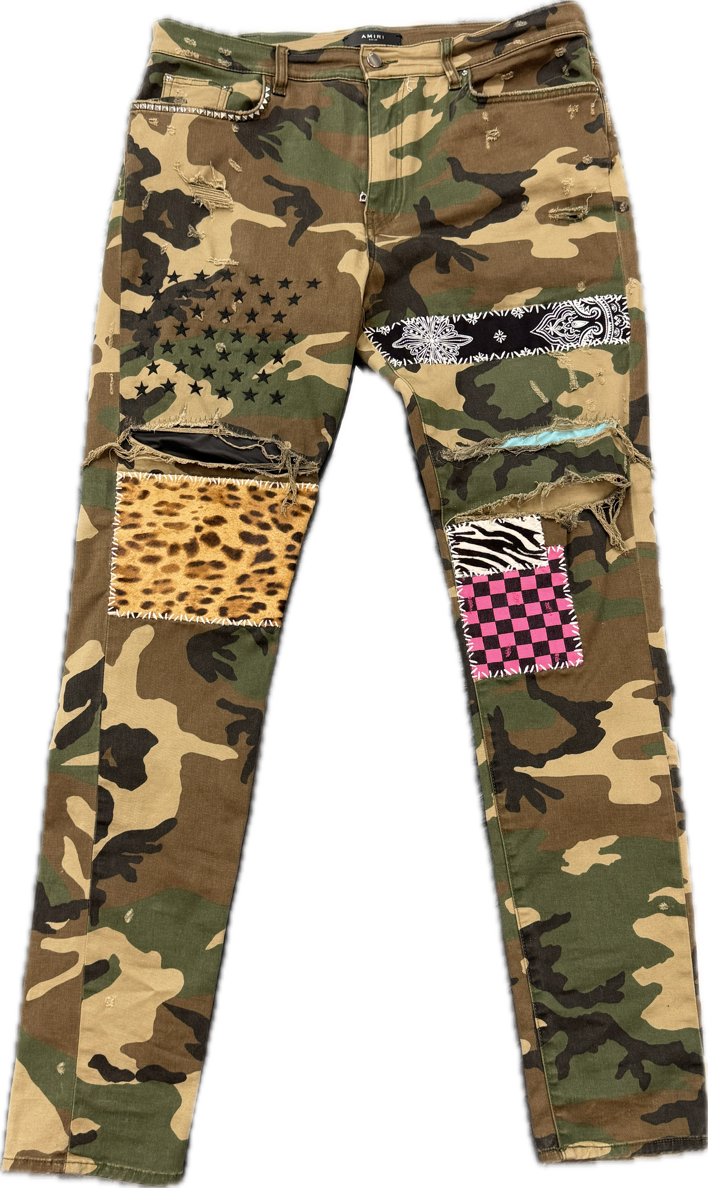 AMIRI camo patch pants