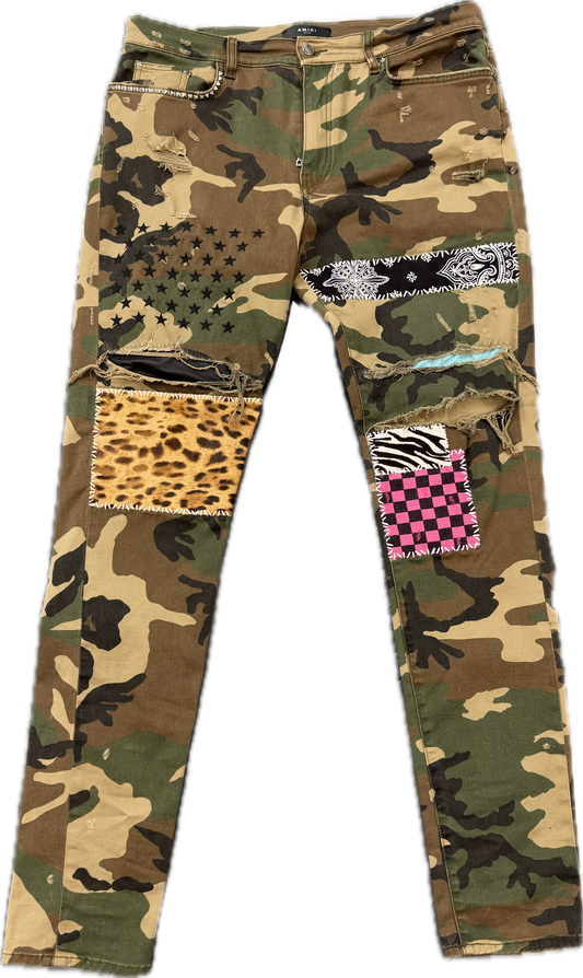 AMIRI camo patch pants