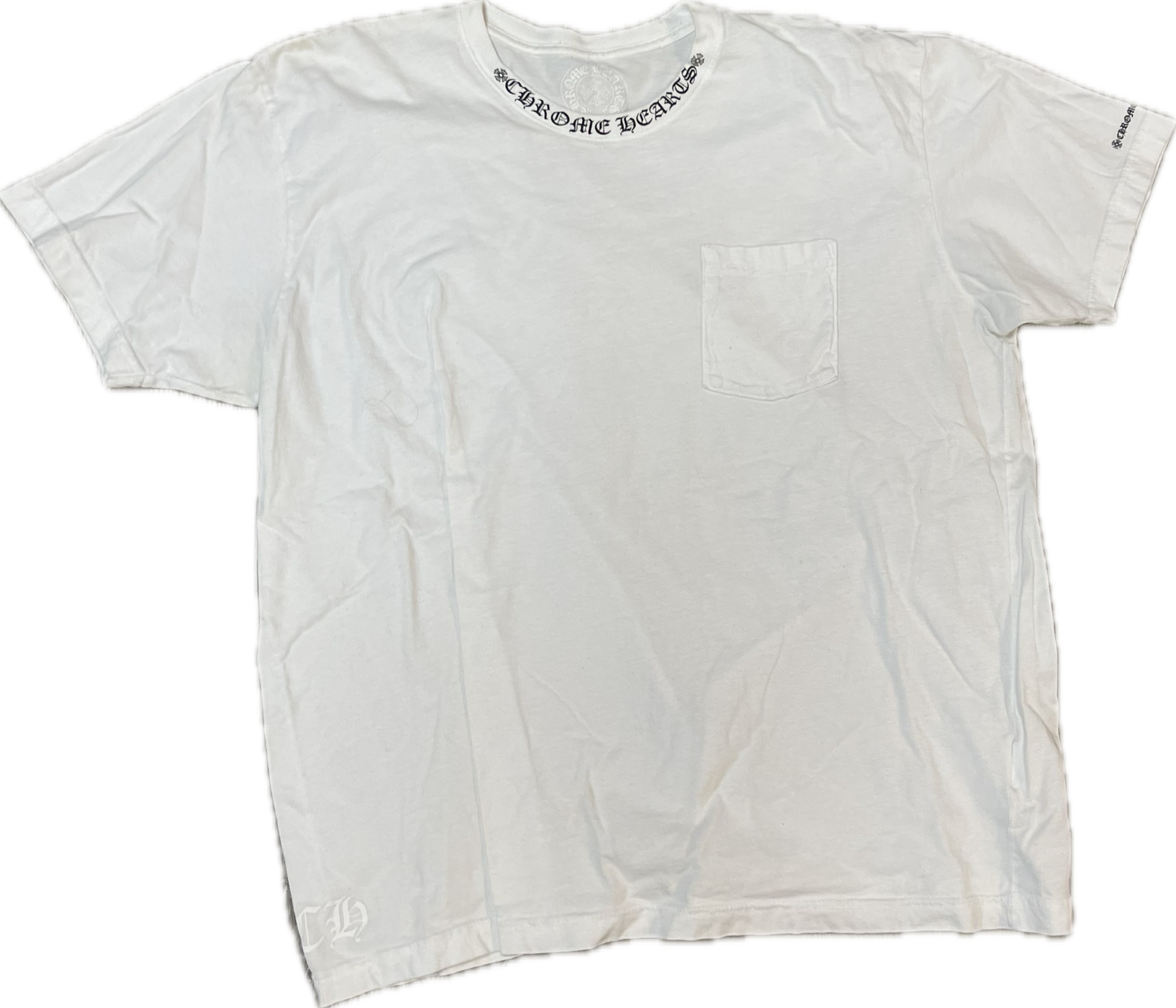 Chrome Hearts Neck Logo White Tee