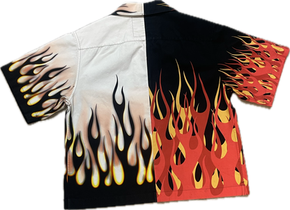 Prada Flame Double Match Button Up