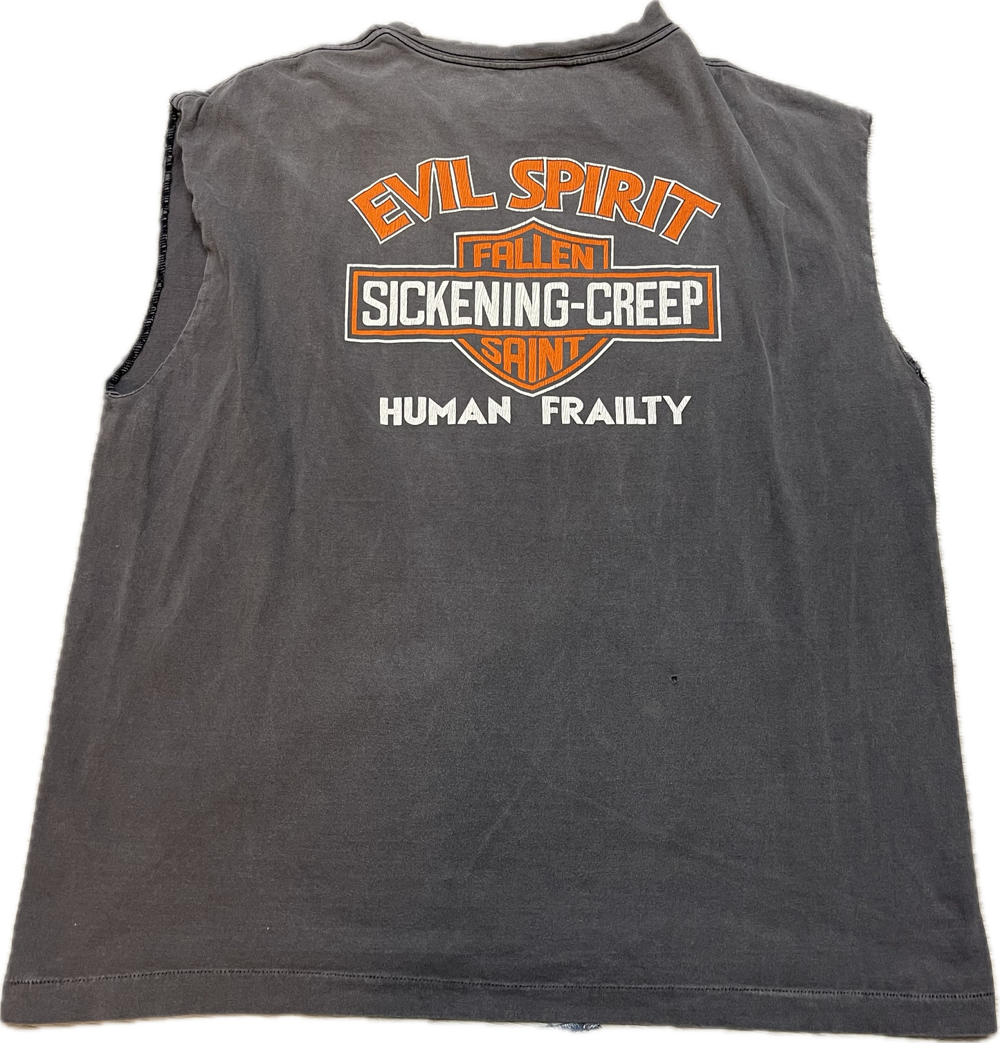 SAINT MXXXXXX Burning Cutoff Tank Top