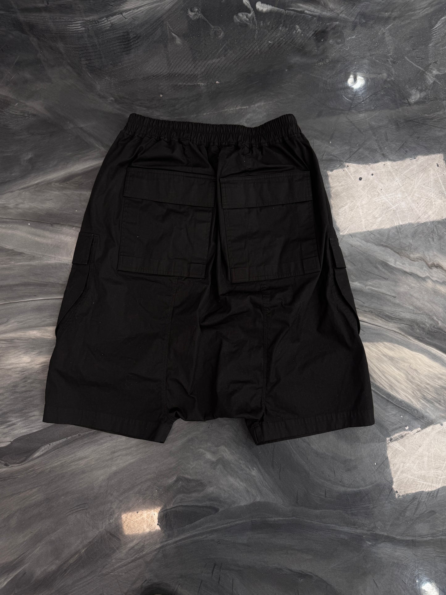 Rick Owen Woven Pod Shorts Black