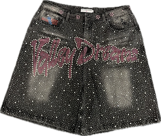 Vale Valley Dreams Crystal Denim Shorts