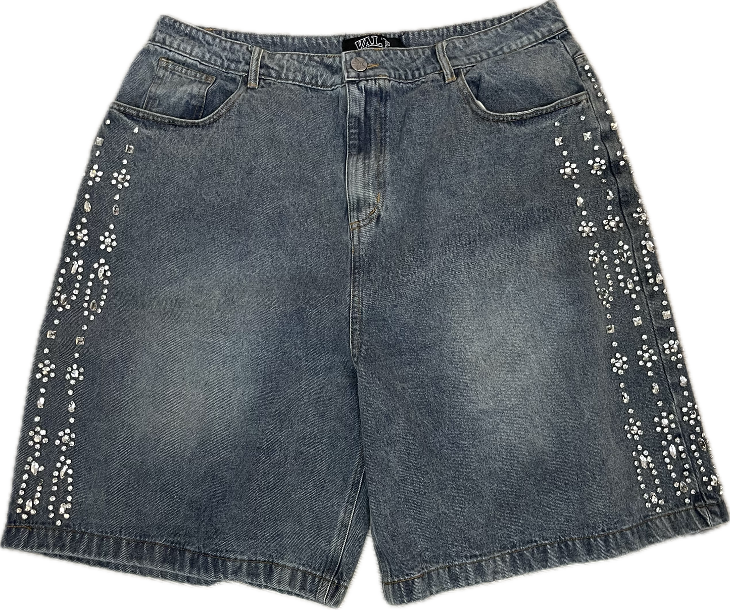 VALE Crystal Denim Jorts