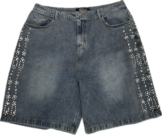 VALE Crystal Denim Jorts