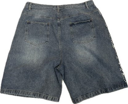 VALE Crystal Denim Jorts