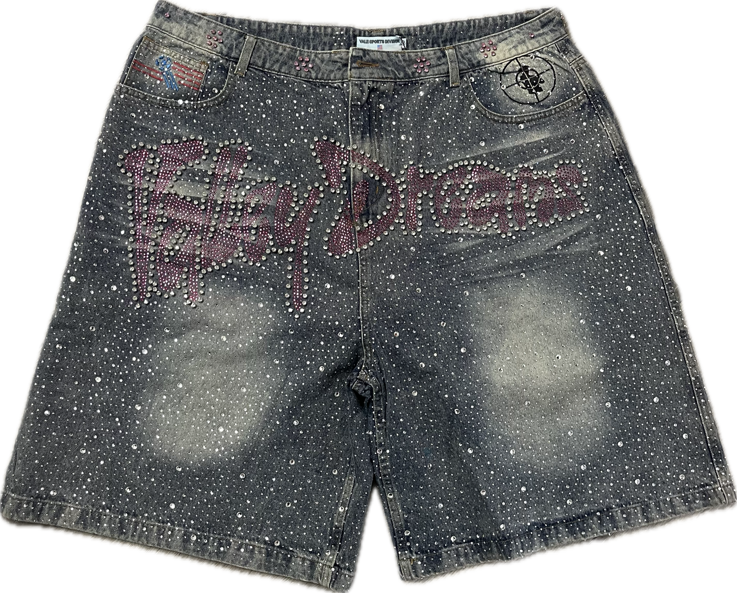 Vale Valley Dreams Crystal Denim Jorts