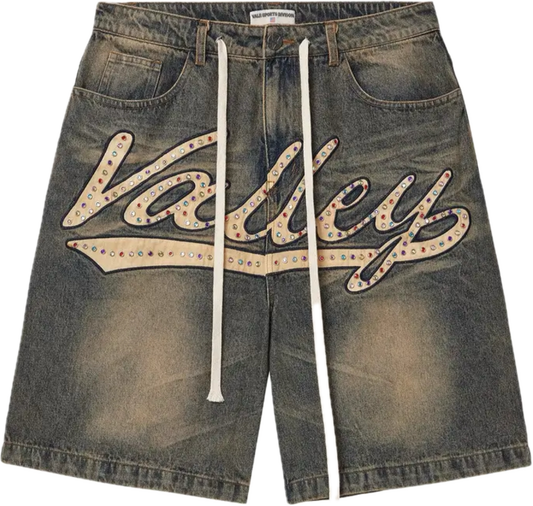 Vale Forever Skittles Jorts 'Blue/ Cream'