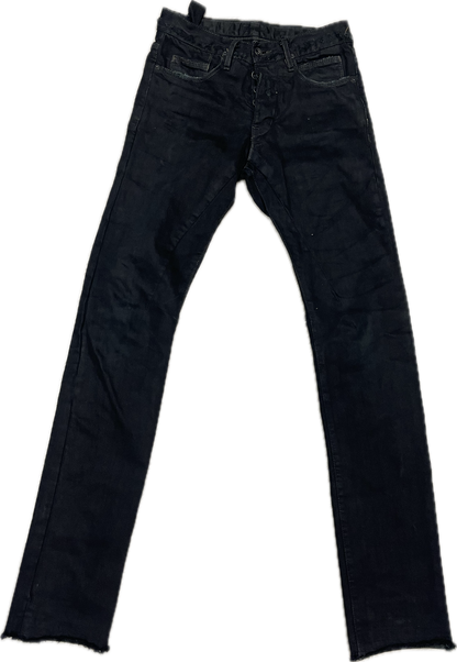 Rick Owens Black Waxed Denim