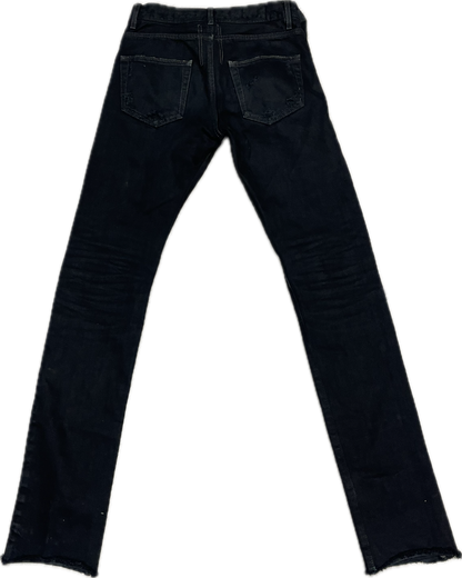 Rick Owens Black Waxed Denim