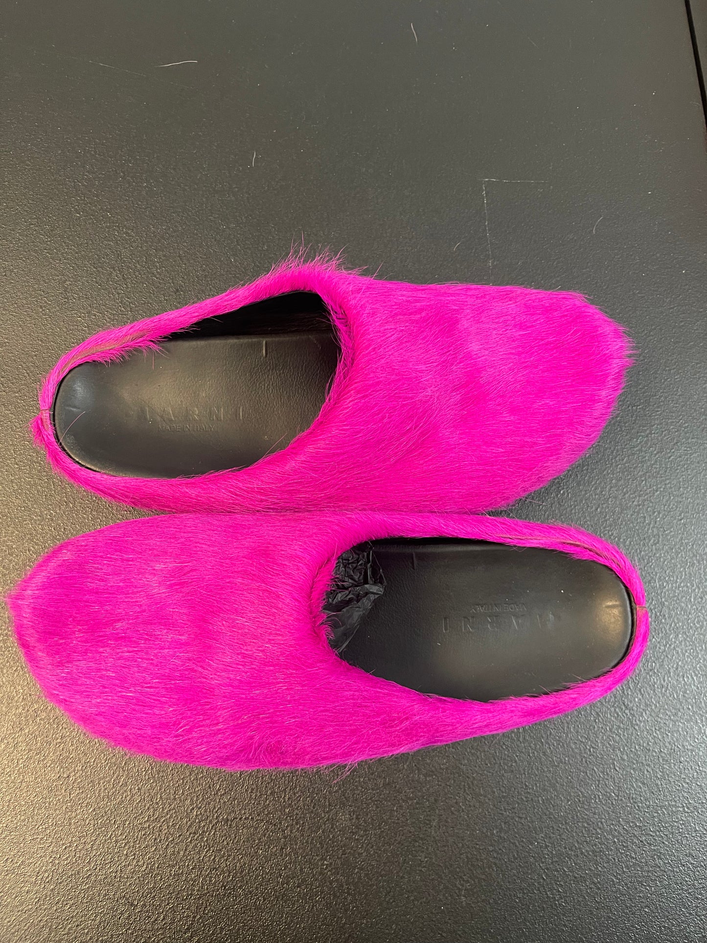 Marni Fur Mules Pink (USED)