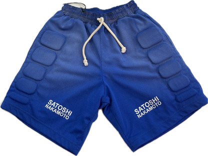 Satoshi Nakamoto Armor Shorts Blue