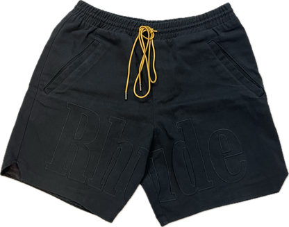 Rhude Embroidered Twill Logo Shorts 'Black'