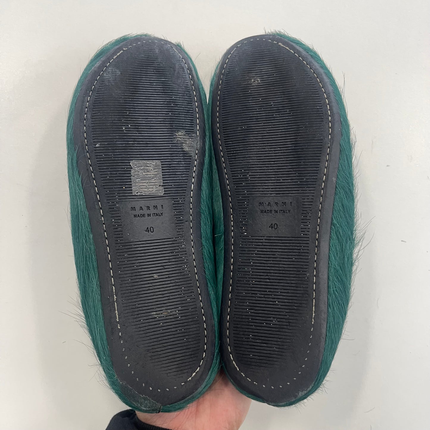 Marni Fussbet Sabot Mule Forest Green (USED) (NO BOX)
