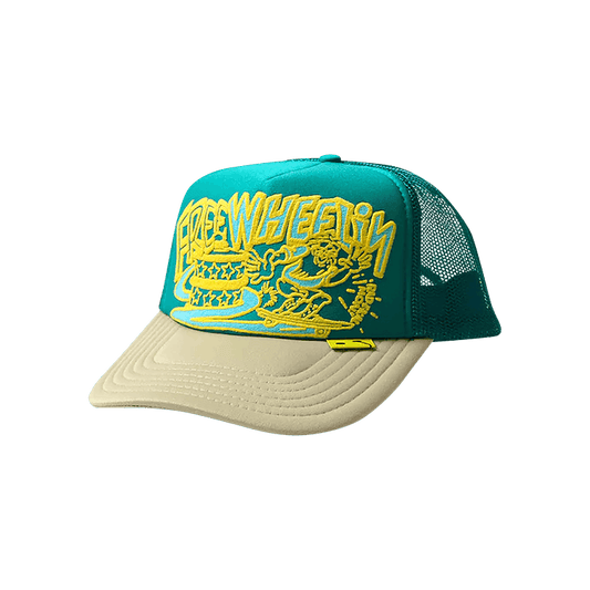 Kapital Free Wheelin Trucker Cap Turquoise/Beige
