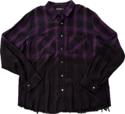 AMIRI Purple Gradient Forever Flannel Shirt