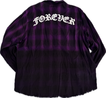 AMIRI Purple Gradient Forever Flannel Shirt