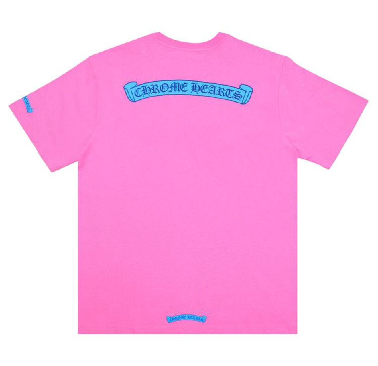 Chrome Hearts Scroll Logo Pocket Tee 'Pink/Blue'
