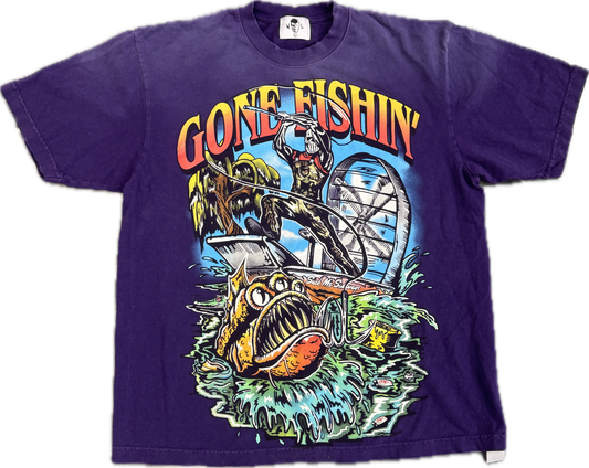 Warren Lotas Gone Fishing Tee Purple