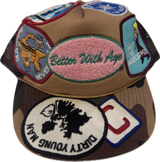 Better with age patch trucker hat