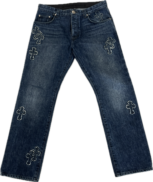 Chrome Hearts Denim Jeans Denim Patches