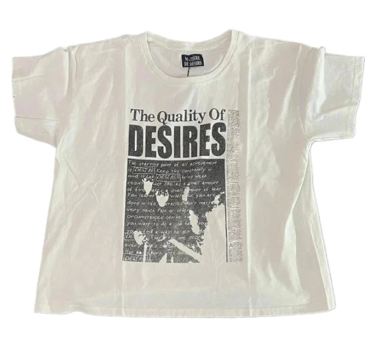 Matiere Desirs Quality of Desires T Shirt Faded White