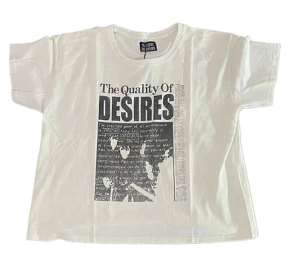 Matiere Desirs Quality of Desires T Shirt Faded White