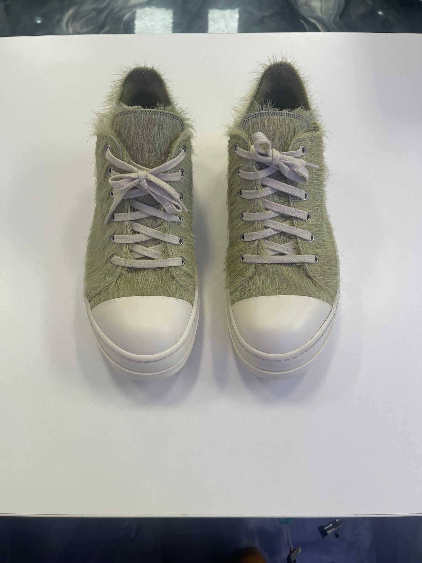 Rick Owens Long Hair Low Ramones in Dirty Acid (USED NO BOX)