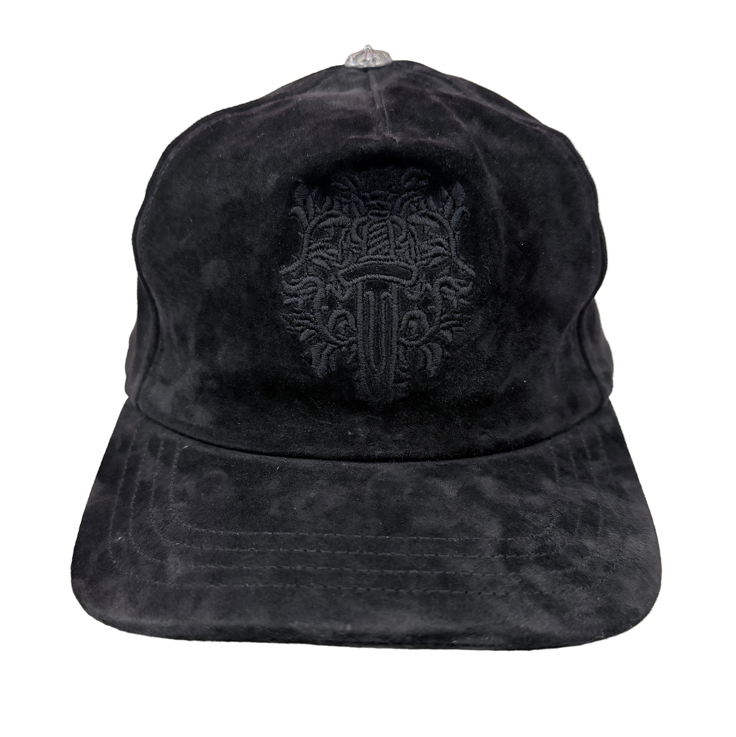 Chrome Hearts Black Suede Leather Dagger Hat