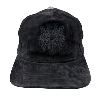 Chrome Hearts Black Suede Leather Dagger Hat
