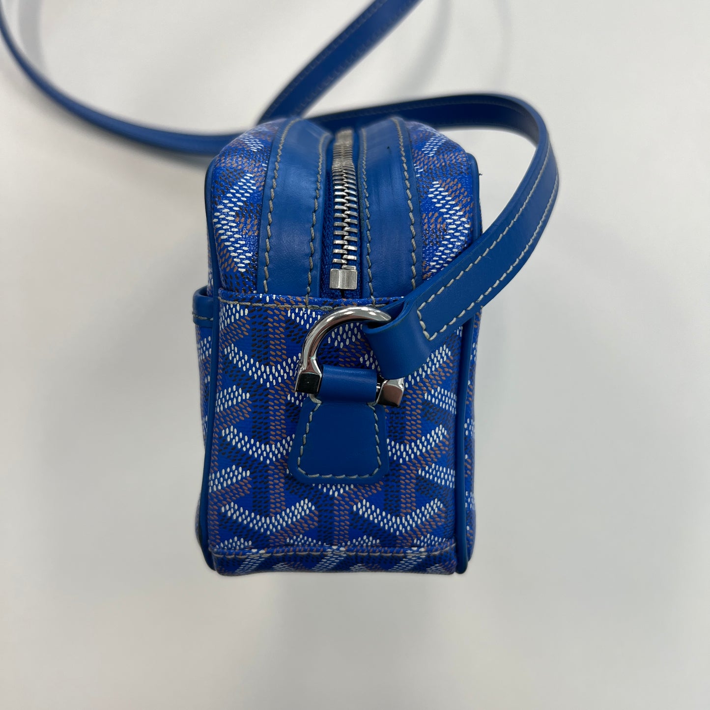 Goyard Goyardine Blue Cap Vert Bag