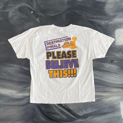 Vintage Lakers 2004 Playoff Tee White