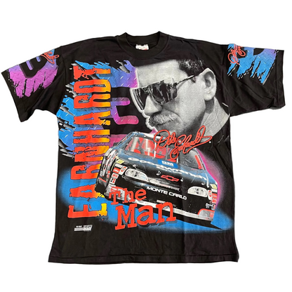 Vintage Dale Earnhardt AOP Tee Black