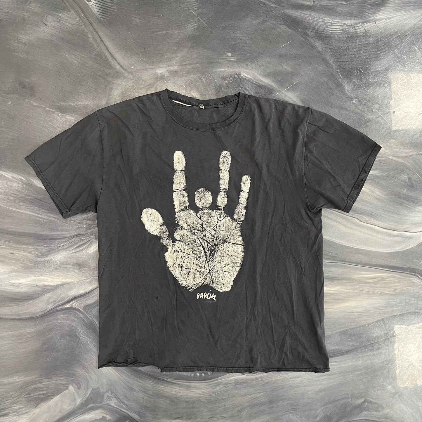 Vintage Jerry Garcia Hand Tee Black