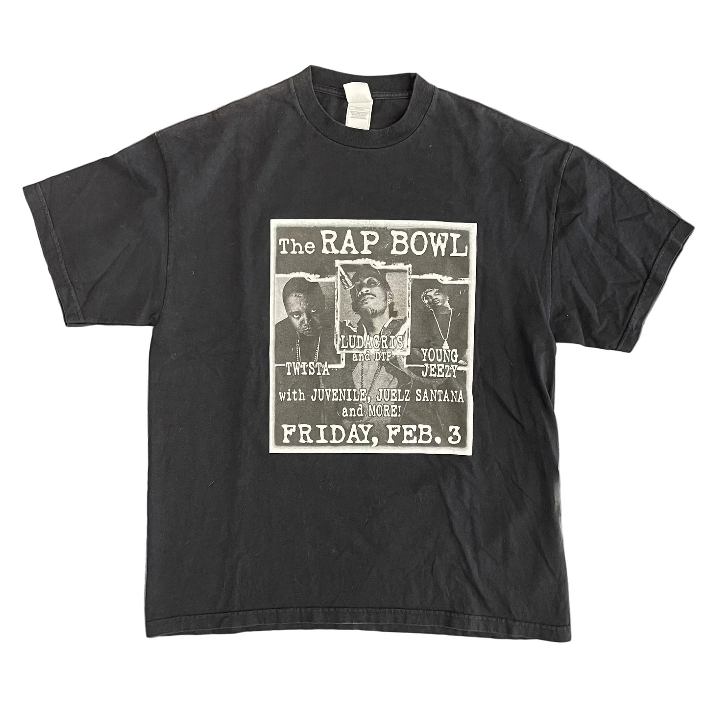 Vintage Rap Bowl 2006 Luda Jeezy Tee Black