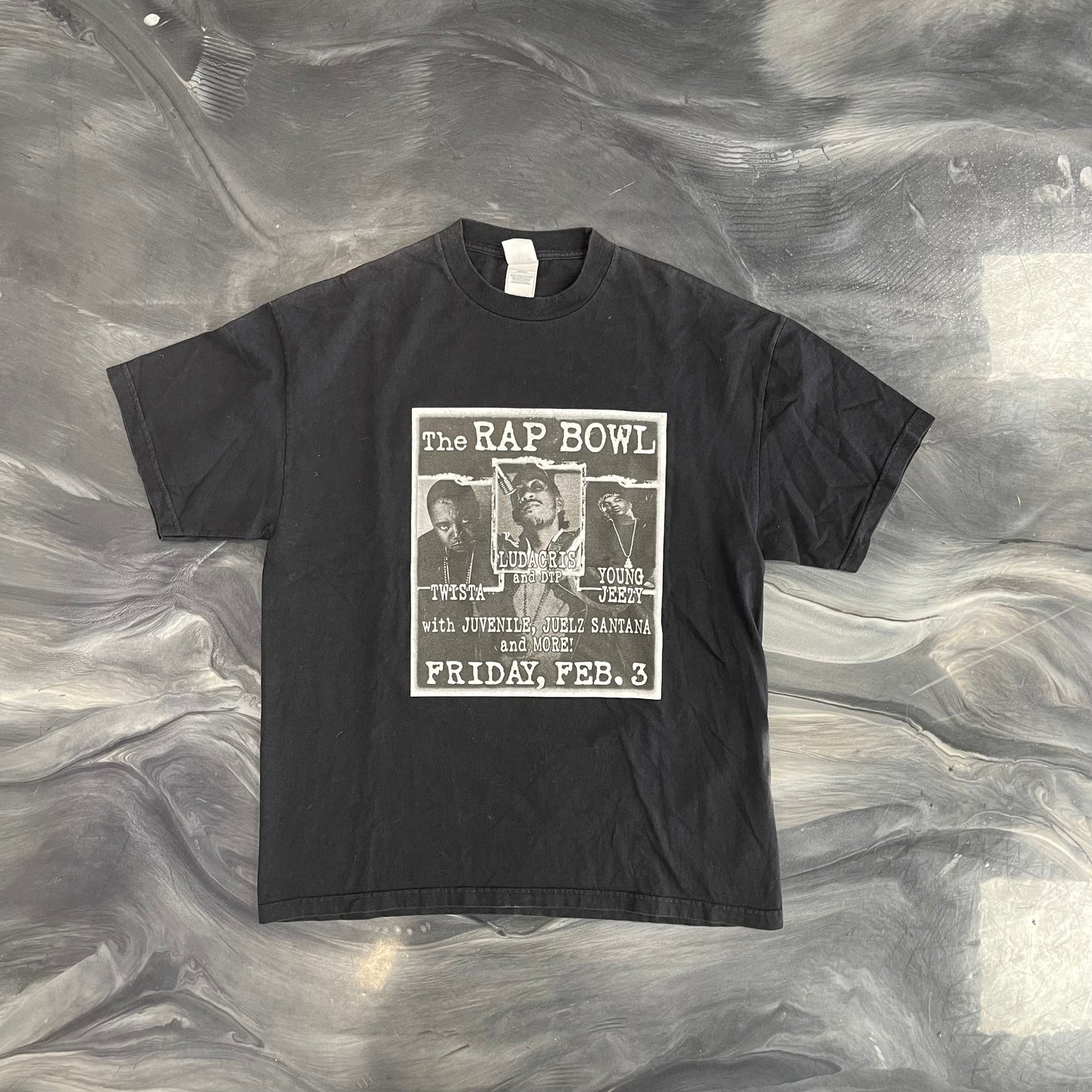 Vintage Rap Bowl 2006 Luda Jeezy Tee Black