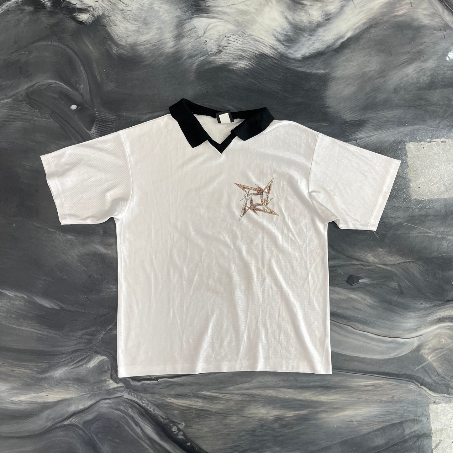 Vintage Metallica Polo Jersey White