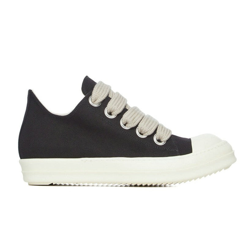 Rick Owens DRKSHDW Denim Jumbolace Low Sneaks Black/Milk/Milk - side