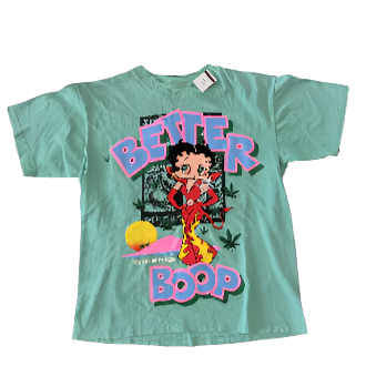 Better with age Boop tee teal