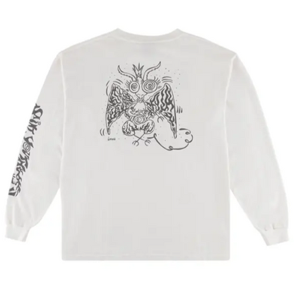 Saint Michael Divine Intervention White Long-sleeve Tee