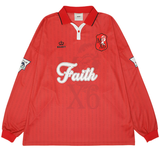 SAINT MXXXXXX Faith Soccer Shirt Red