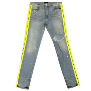 Amiri Blue/Neon Stripe Jeans (FREE)(1 Year Anniversary)